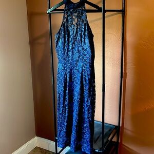 A navy blue lace dress by almost famous. Size medium
